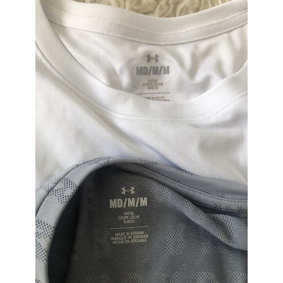 under armour Loose womens Medium Lot Of Two Short Sleeve Shirts H1 - Picture 5 of 6